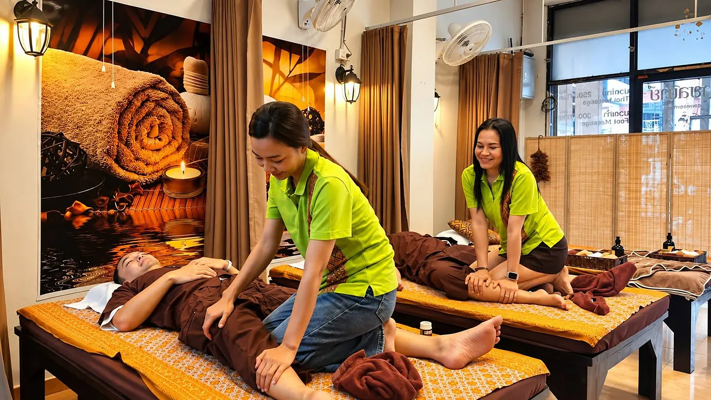 Two therapists at work side by side